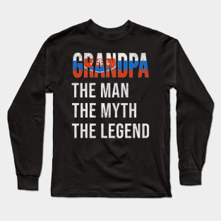 Grand Father Slovakian Grandpa The Man The Myth The Legend - Gift for Slovakian Dad With Roots From  Slovakia Long Sleeve T-Shirt